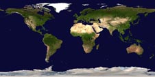planisphère images satellite NASA