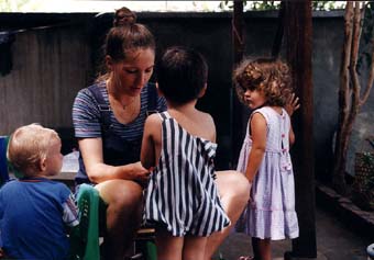 Isa et Loïc, à la crèche